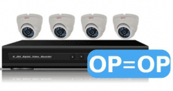Camerabewakings systeem vier kanaals, compleet met vier camera&#039;s