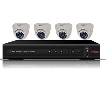 Camerabewakings systeem vier kanaals, compleet met vier camera&#039;s