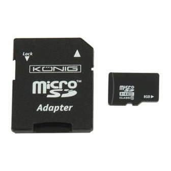 Micro SDHC geheugenkaart, 8 GB klasse 10