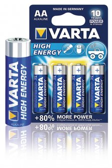 Varta Alkaline batterij AA 1.5 V high energy, more power 4 stuks
