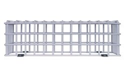 STI-9703 Beschermkooi voor Noodverlichting &ndash; Staal &ndash; 300x150x120mm - Zijaanzicht
