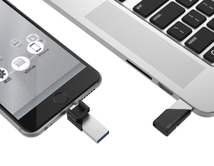 USB stick voor Apple telefoon, SP xDrive Z50, 64Gb SP064GBLU3Z50V1S