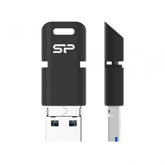 USB stick voor o.a. Samsung, SP Mobile C50, 32Gb 3in1 USB, micro USB + Type C, SP032GBUC3C50V1K&nbsp;