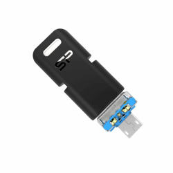 USB stick voor o.a. Samsung, SP Mobile C50, 128Gb 3in1 USB, micro USB + Type C, SP128GBUC3C50V1K