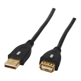 USB 2.0 verleng kabel met vergulde pluggen, HQCC-143/3HS