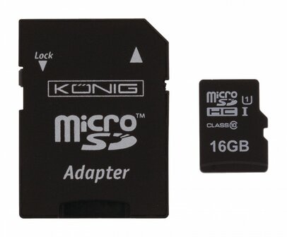 microSDHC geheugenkaart Klasse UHS-I 16 GB, CSMSDHC16GB