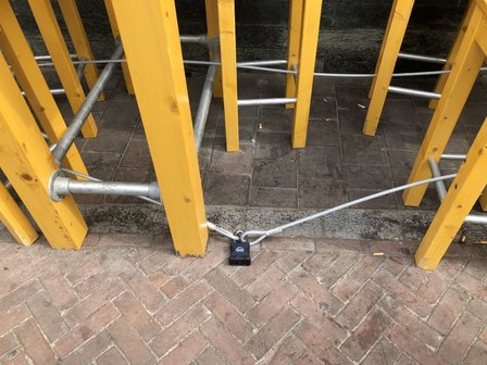 Sterke dikke Staalkabel met kunstof bescherming en ogen, 10 meter stoelen in actie