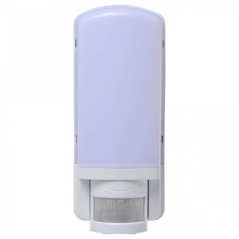 Wandarmatuur sensor lamp wit, binnen en buiten met PIR, E27 fitting