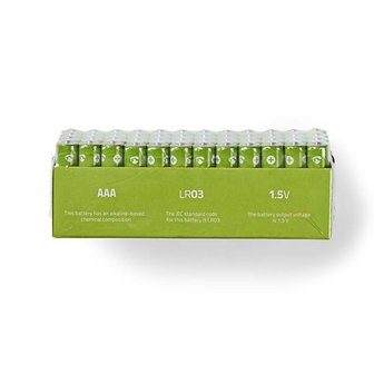 Alkaline batterij AAA 1.5 V Nedis, bus 48 stuks