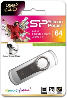 Sterke USB stick 3.1, 64GB, Titanium, SP Jewel J80, SP064GBUF3J80V1T