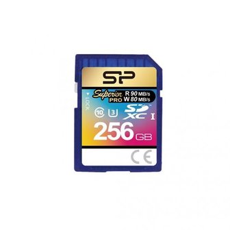 Silicon Power 256Gb SD Card, Superior Pro 4K SDHC-SDXC UHS-1 U3