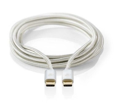 USB Type-C 2.0 vergulde kabel, 3 meter