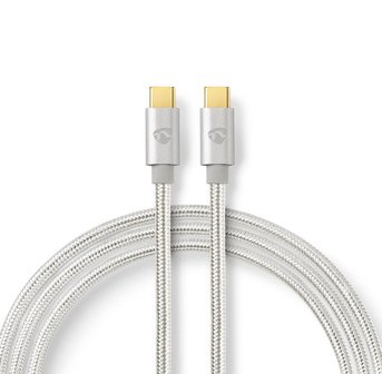 USB Type-C 2.0 vergulde kabel, 3 meter