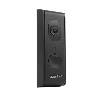 Aperta draadloze video deurbel, Wi-Fi deurbel met camera en app, kleur zwart, APWIFIDSBLK2