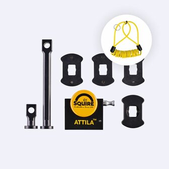 Squire Attila Dual Pin, oersterk motor schijfremslot
