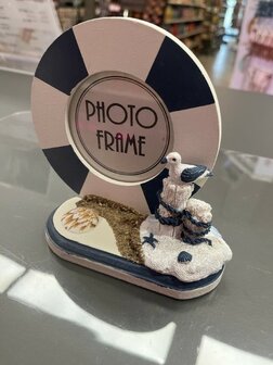 Fotolijst-Decoratie-Fotolijsten-Decoratie-Woonkamer-Fotolijstje-Beach-Rond-7-cm-Blauw/Wit_2