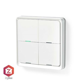 Wandschakelaar-Smartlife-4-Knoppen-Nedis-ZBWS40WT