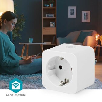 slimme stekker | smart life | smart plug | nedis WIFIP121FWT_vooraanzicht4