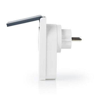 slimme stekker voor buiten | smart life | smart plug | nedis WIFIPO121FWT_zijaanzicht
