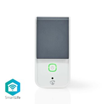 slimme stekker voor buiten | smart life | smart plug | Nedis WIFIPO121FWT_vooraanzicht2