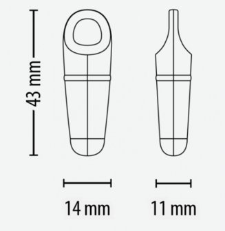 paxton-standalone-proximity-tag-pakket-groen-50-stuks-820-050G-NL maatindicatie