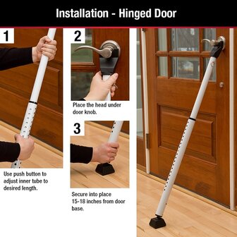 Veiligheidsstang verstelbaar met dubbele functie - Masterlock 265EURD 2