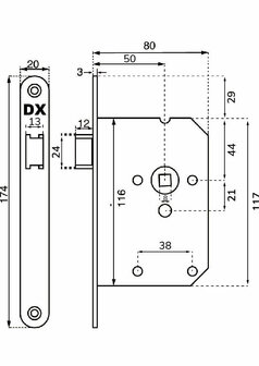 dx-loopslot-binnendeurslot-ronde-voorplaat-wit-50-mm_maatindicatie