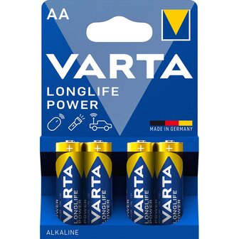 AA Alkaline Batterij - Varta High Energy  4 x AA 1.5 V penlight verpakking