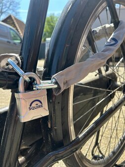 Kettingslot 1,2m met hangslot 45mm - Kettingslot Fatbike