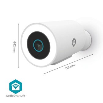 Bestuurbare WiFi camera voor buiten met app - Smart Life - Smartlife WIFICO15CWT maatindicatie