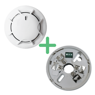 Kidde NC-DPO-W Optische Rookmelder + NC-DBR-W Montagesokkel