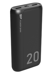 Powerbank 20000mAh Silicon Power QS15 - SP20KMAPBKQS150K Zwart zij