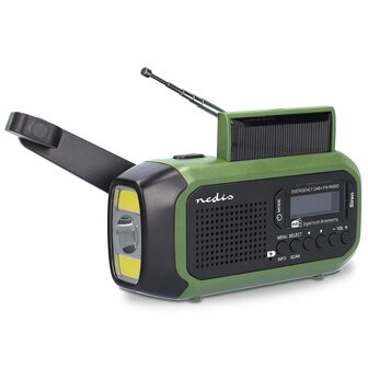 Nedis Noodradio - Draagbaar met Zaklamp en Powerbank 