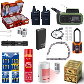 Premium Veiligheid Noodpakket overzicht producten