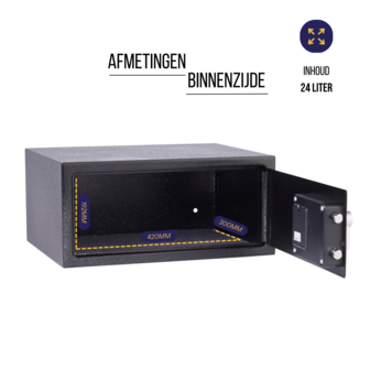 Yale Elektronische Laptopkluis met Alarm - YLC/200/DB1-afmetingen-binnenzijde