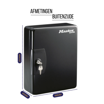 MasterLock sleutelkast voor 25 sleutels KB-25ML Afmetingen buitenzijde