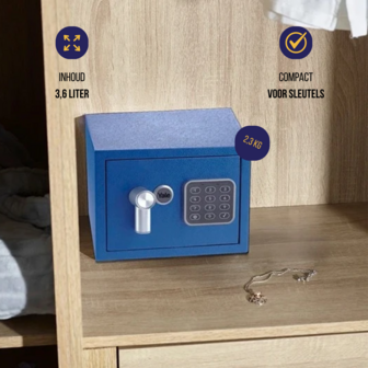 Yale Mini kluis - Blauw - Elektronische Kluis - YSV/170/DB2/P - Inhoud