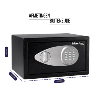 Masterlock X041ML Middelgrote kluis met digitale combinatie Afmetingen Buitenzijde