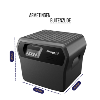 MasterLock grote digitale veiligheidskist - FHW40300EURHRO&nbsp;- Afmetingen Buitenzijde