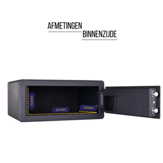 Masterlock LX110BEURHRO laptop kluis - afmetingen binnenzijde
