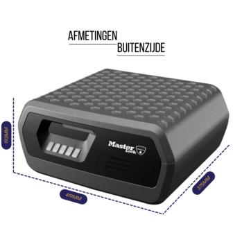 MasterLock CHW30300EURHRO, digitale kluis brand en water werend - afmetingen buitenzijde