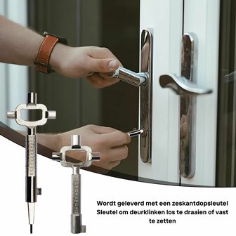 Bouwsleutel - Universele Sloten Multitool - 2 Stuks insfeerafbeelding