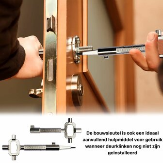 Bouwsleutel - Universele Sloten Multitool - 2 Stuks informatie