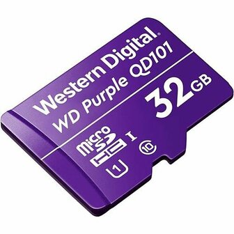 32GB - Western Digital - Geheugenkaart MicroSD speciaal voor videobewaking - WDD032G1P0C schuin