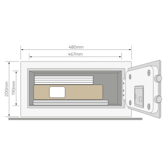 Yale Maximum Security YLEM/200/EG1 Algemene afmetingen