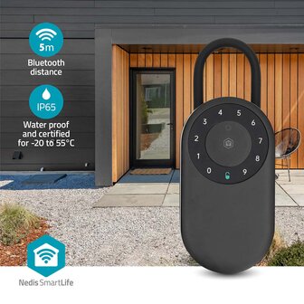 Digitale Bluetooth Sleutelkluis - Smartlife Nedis BTHKB11BK bereik