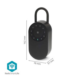 Digitale Bluetooth Sleutelkluis - Smartlife Nedis BTHKB11BK maatindicatie