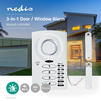Camper Alarm met Waarschuwingssirene - Deur- en Raamsensor -  ALRMD30WT info