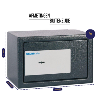 Lips Kluis - Kluis met Sleutel - Chubbsafes Air 10KL - Afmetingen buitenzijde