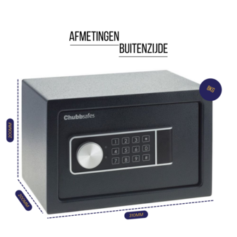 Lips Elektronische Kluis Chubbsafes Air 10EL - Afmetingen buitenzijde